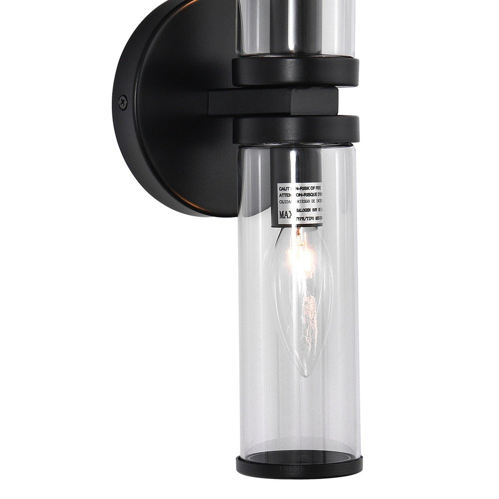 Eonia Modern Double Glass Cylinder Wall Light