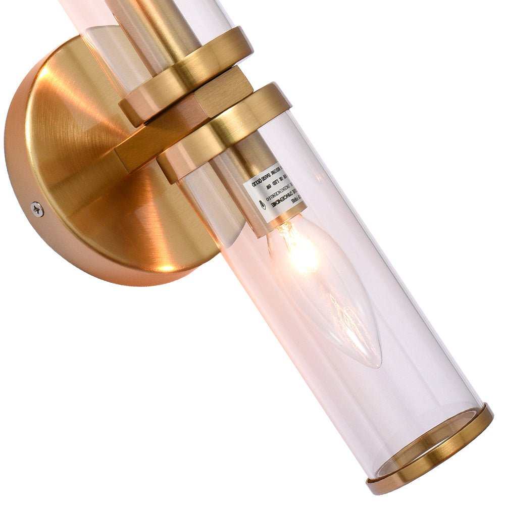 Eonia Modern Double Glass Cylinder Wall Light