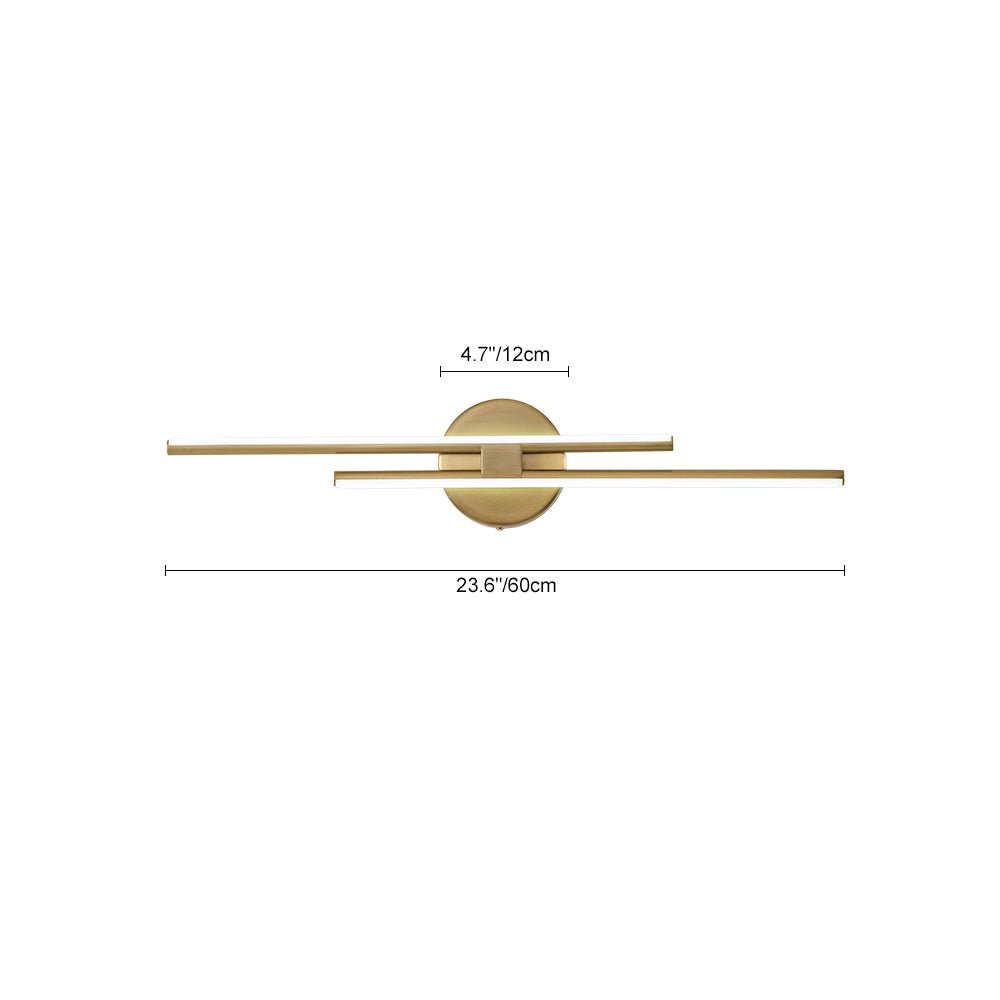 Vesira Modern Linear Metal LED Wall Sconce Vanity Light