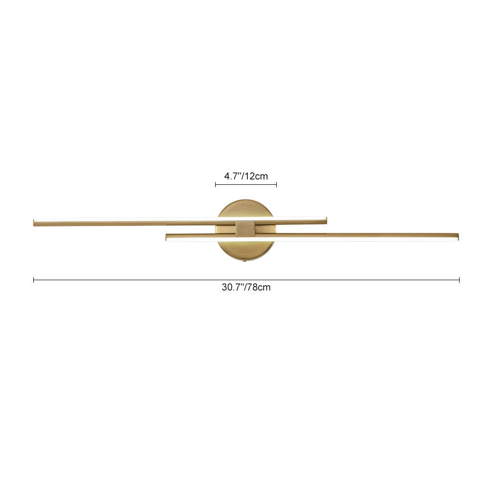 Vesira Modern Linear Metal LED Wall Sconce Vanity Light