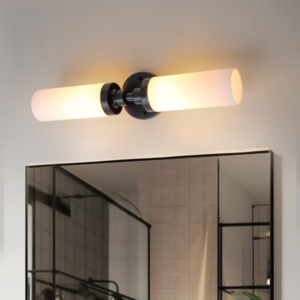 Ornuvyr Modern Cylinder Opal Glass Vanity Wall Lamp