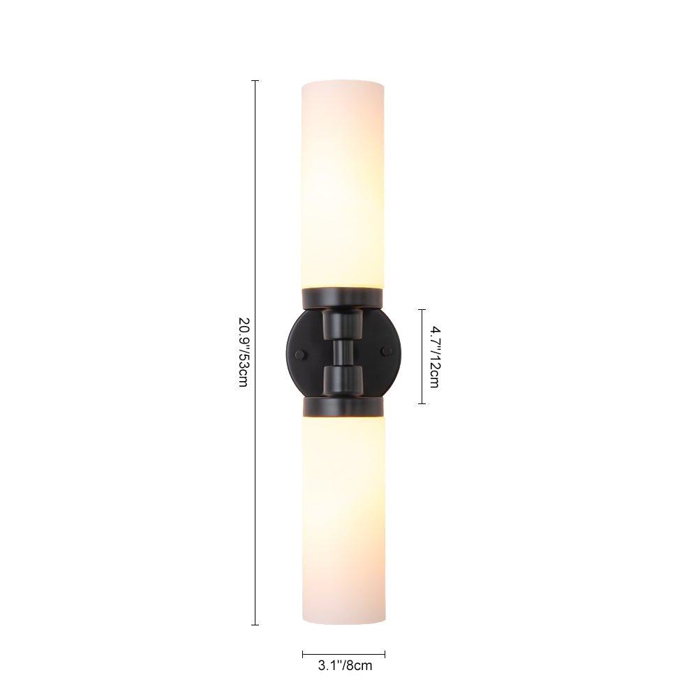 Ornuvyr Modern Cylinder Opal Glass Vanity Wall Lamp
