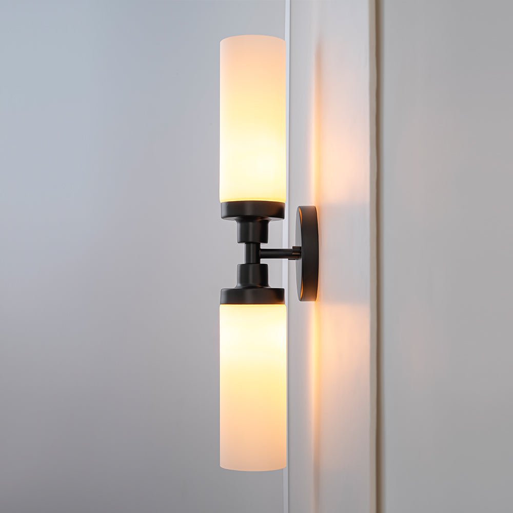Ornuvyr Modern Cylinder Opal Glass Vanity Wall Lamp