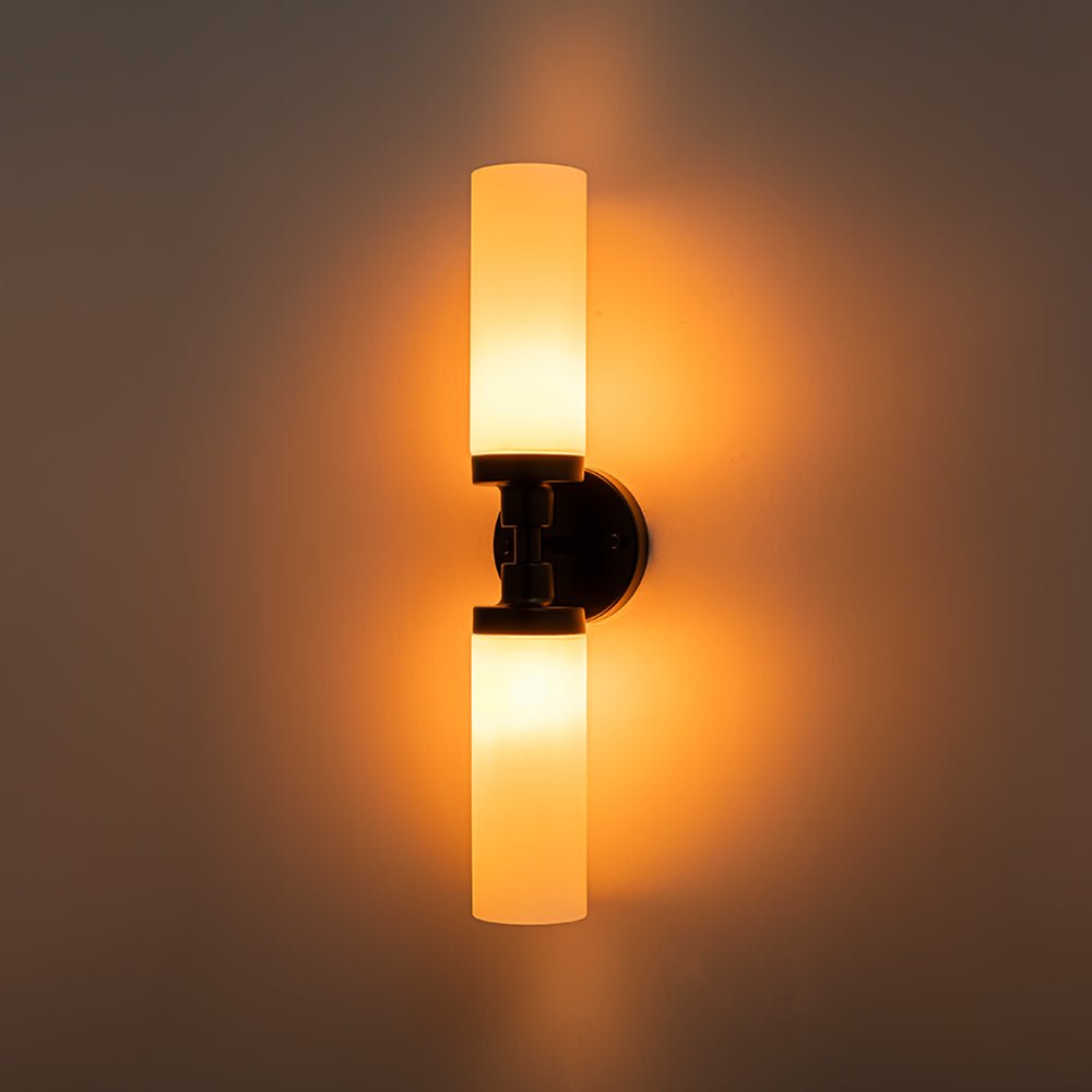 Ornuvyr Modern Cylinder Opal Glass Vanity Wall Lamp