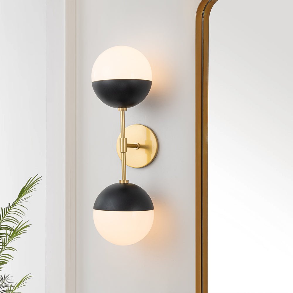 Ulfulix Modern Opal Glass Wall Sconce