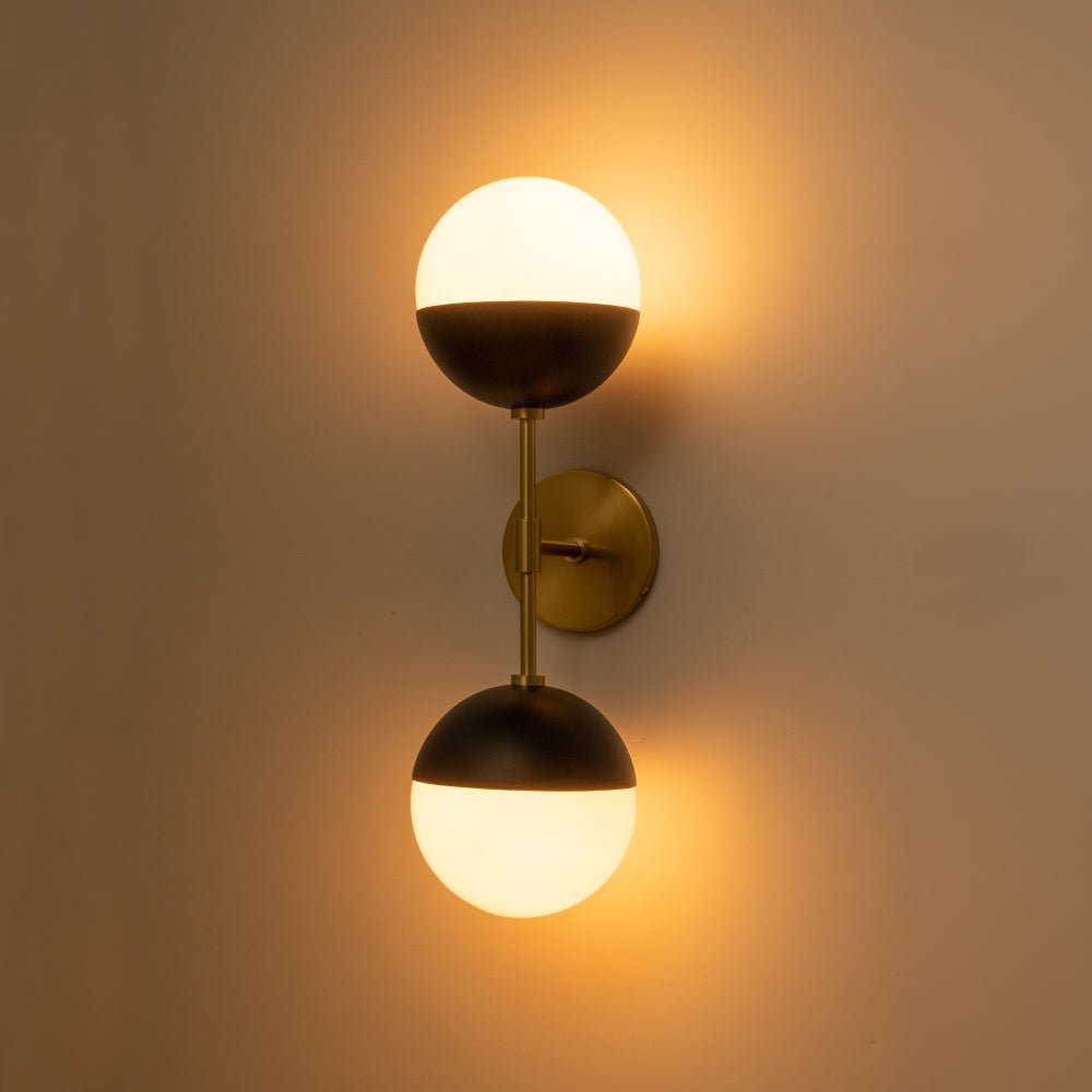 Ulfulix Modern Opal Glass Wall Sconce