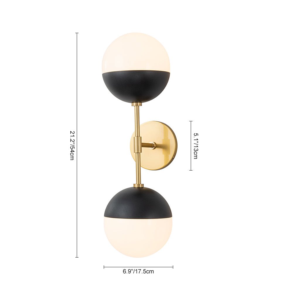 Ulfulix Modern Opal Glass Wall Sconce
