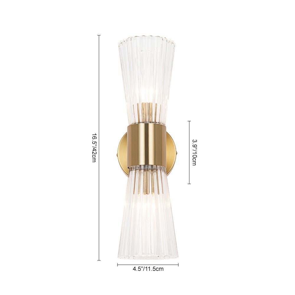 Nordvind Modern Ribbed Hourglass Glass Wall Lamp