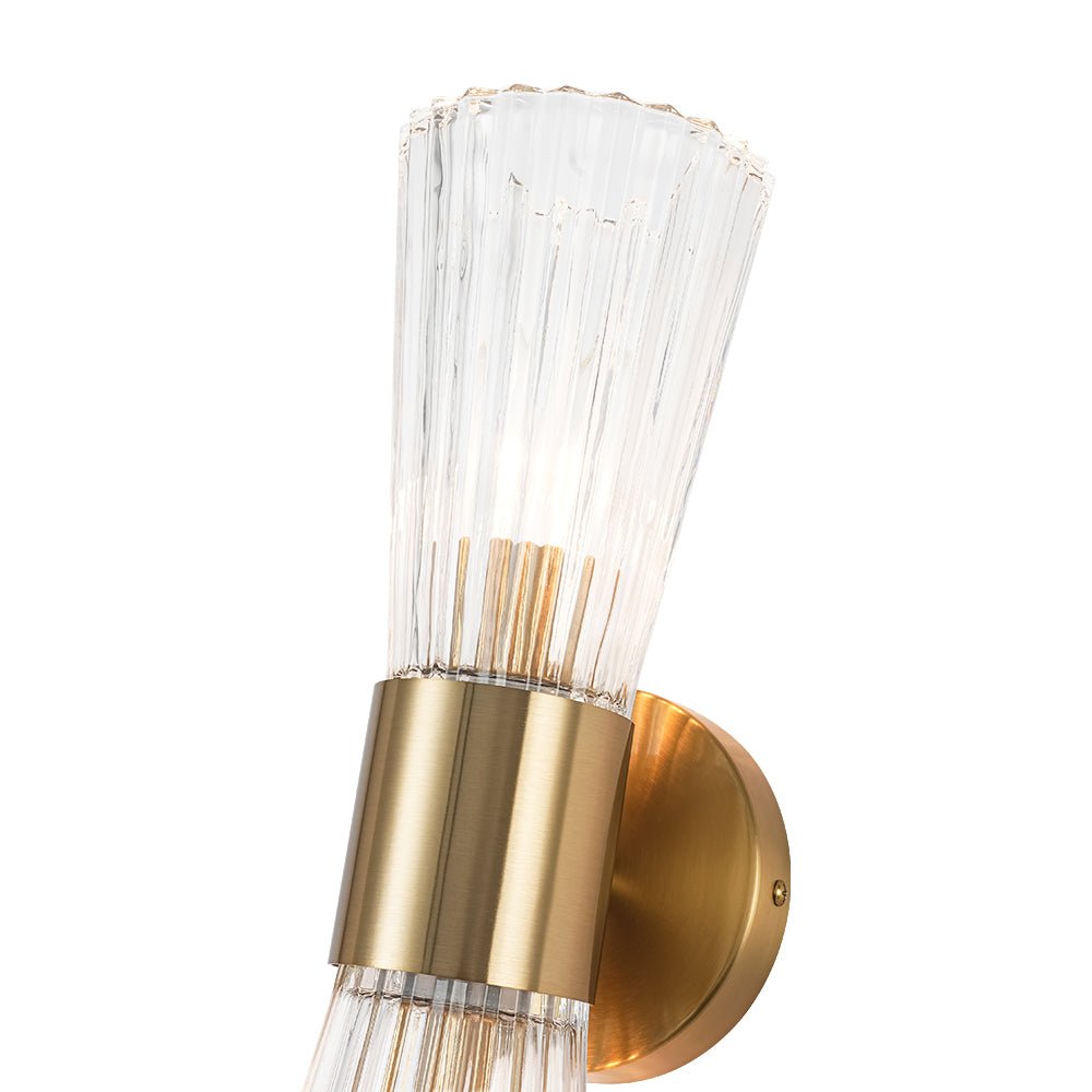 Nordvind Modern Ribbed Hourglass Glass Wall Lamp