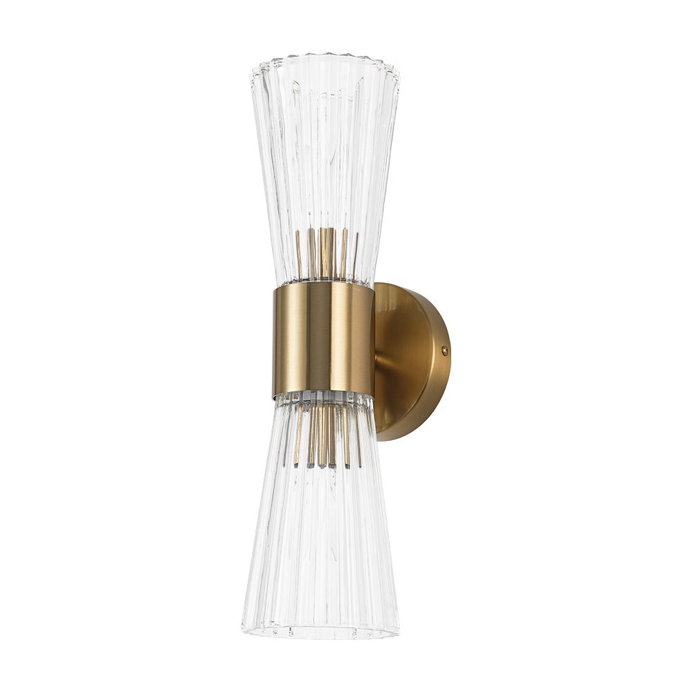 Nordvind Modern Ribbed Hourglass Glass Wall Lamp