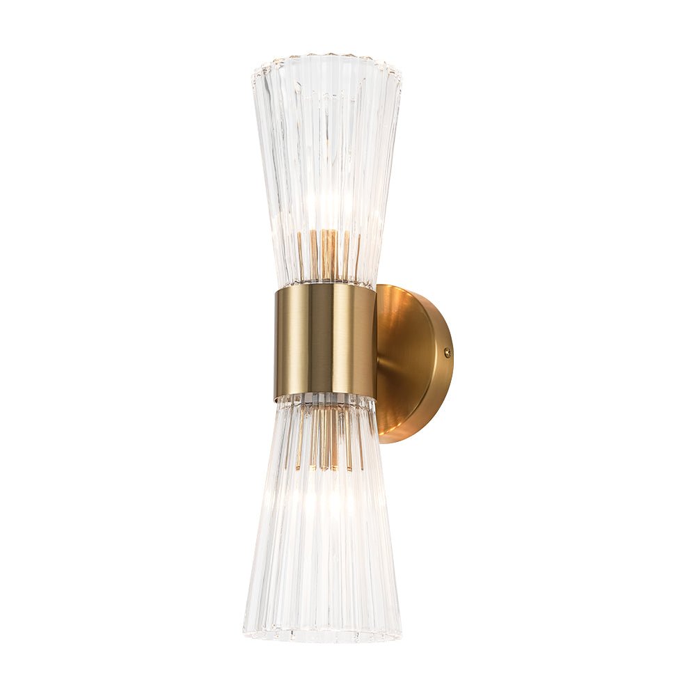 Nordvind Modern Ribbed Hourglass Glass Wall Lamp