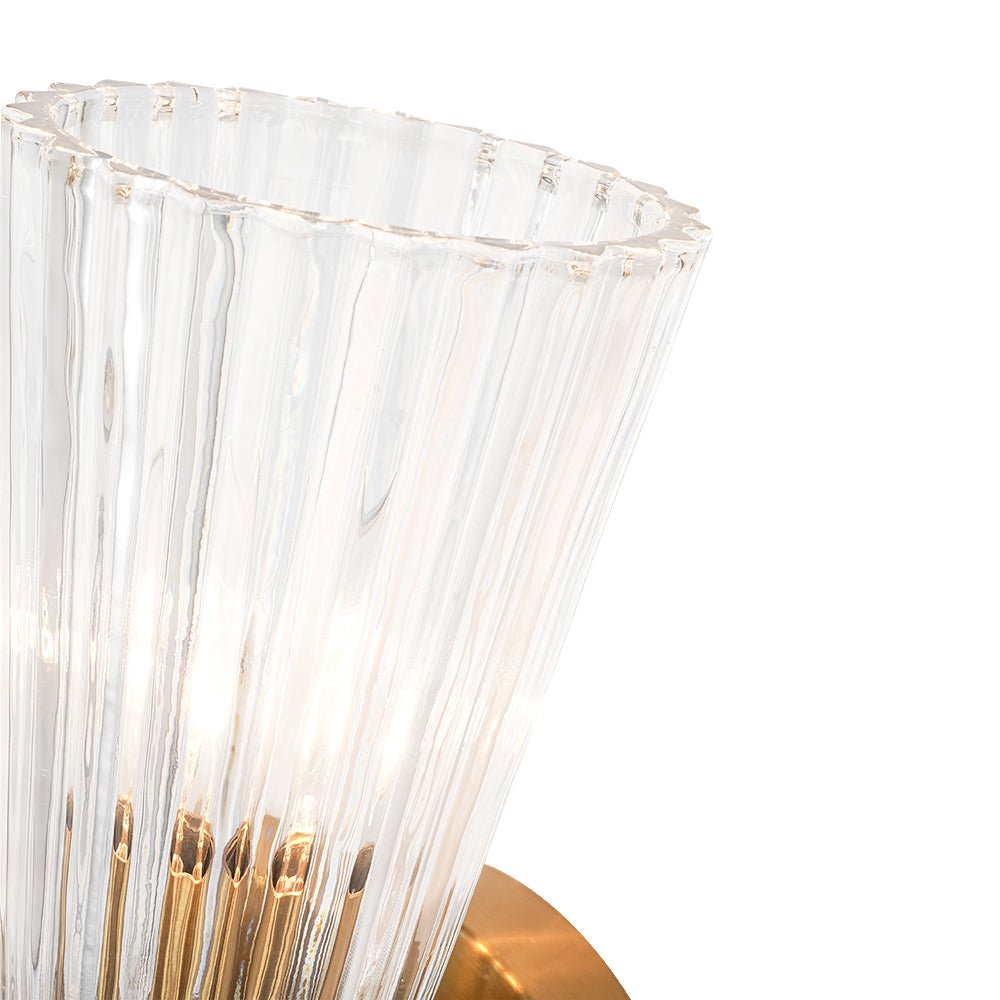 Nordvind Modern Ribbed Hourglass Glass Wall Lamp