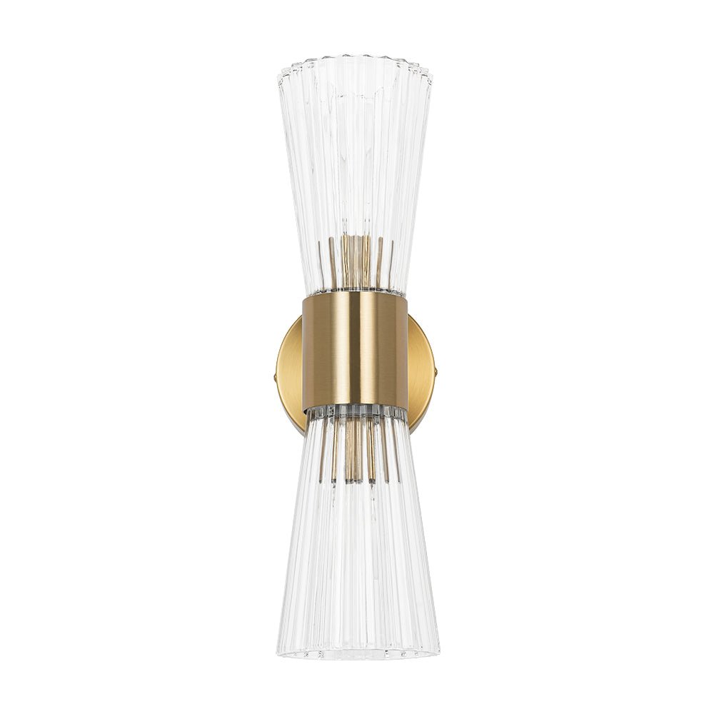 Nordvind Modern Ribbed Hourglass Glass Wall Lamp