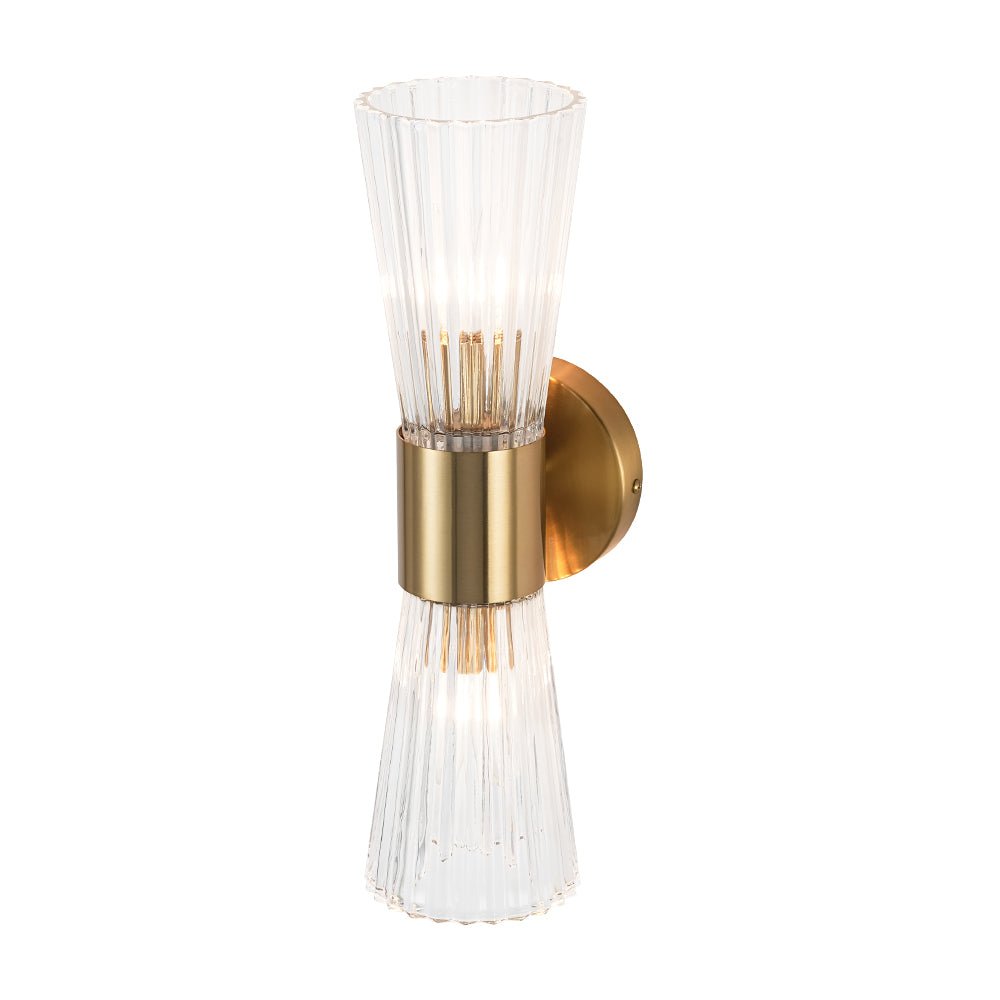 Nordvind Modern Ribbed Hourglass Glass Wall Lamp