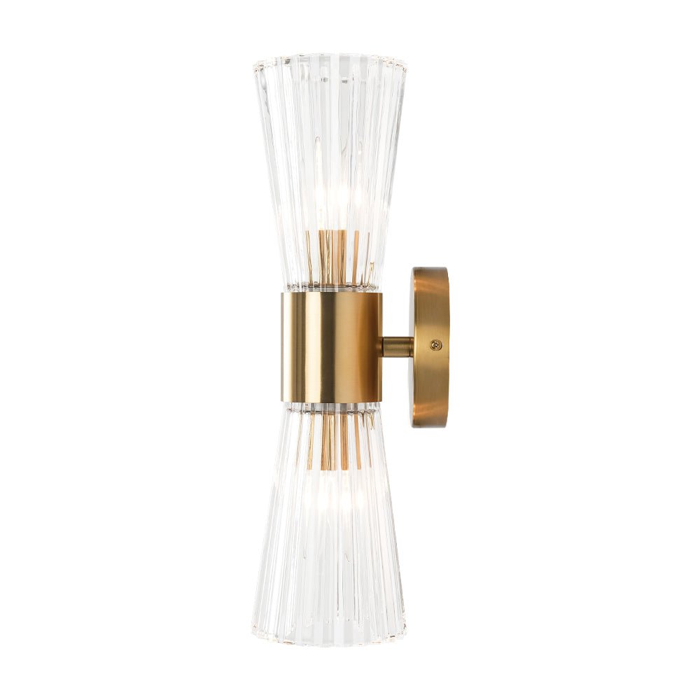 Nordvind Modern Ribbed Hourglass Glass Wall Lamp