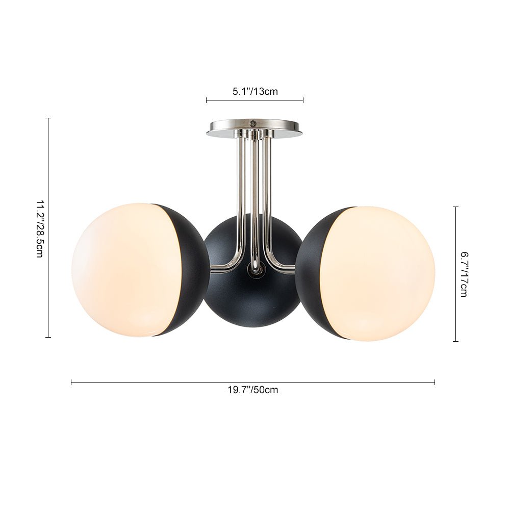 Aevuva Modern Milky Glass Ceiling Light