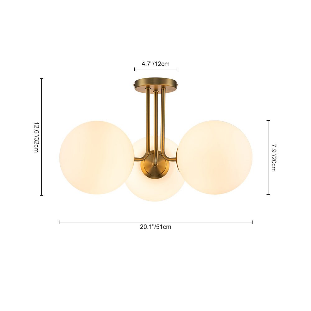 Ombra Modern Opal Glass Ceiling Light
