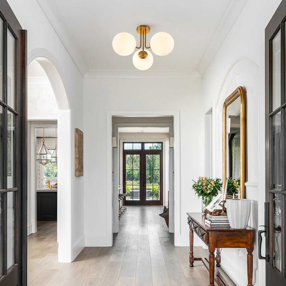 Ombra Modern Opal Glass Ceiling Light