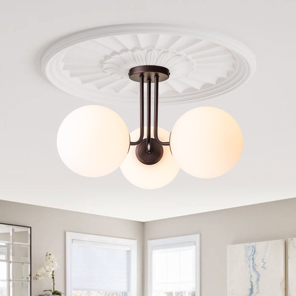 Ombra Modern Opal Glass Ceiling Light