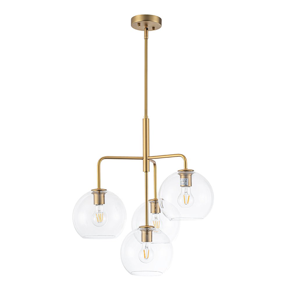 Jarnbrunx Modern Clear Bubble Hanging Sputnik Glass Chandelier