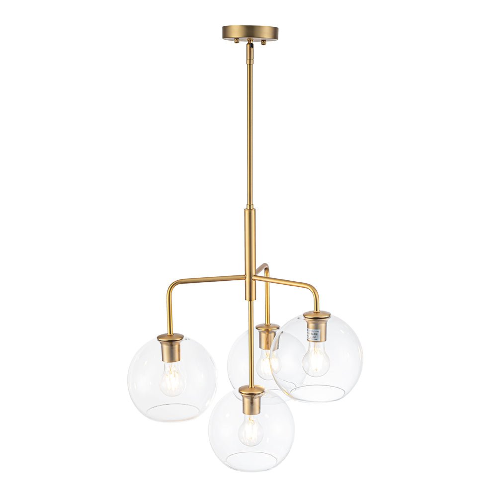 Jarnbrunx Modern Clear Bubble Hanging Sputnik Glass Chandelier