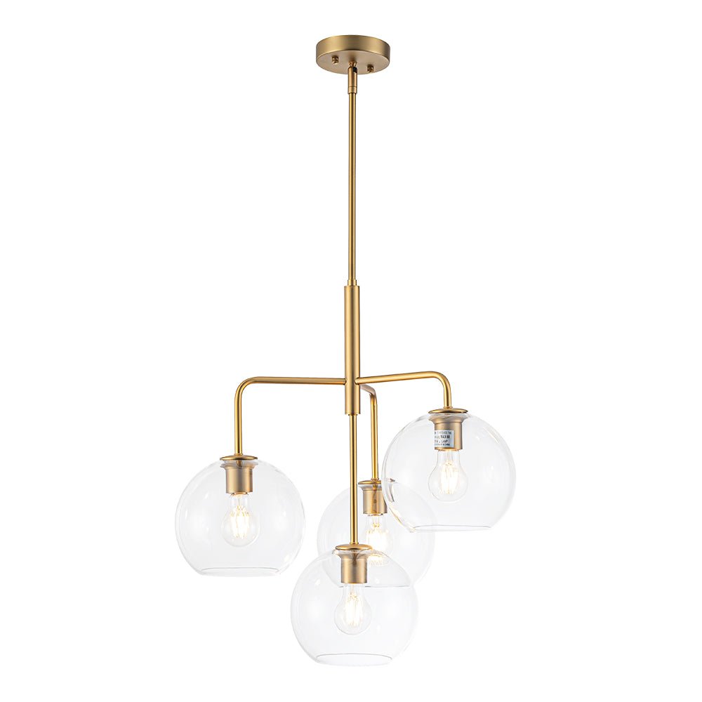 Jarnbrunx Modern Clear Bubble Hanging Sputnik Glass Chandelier