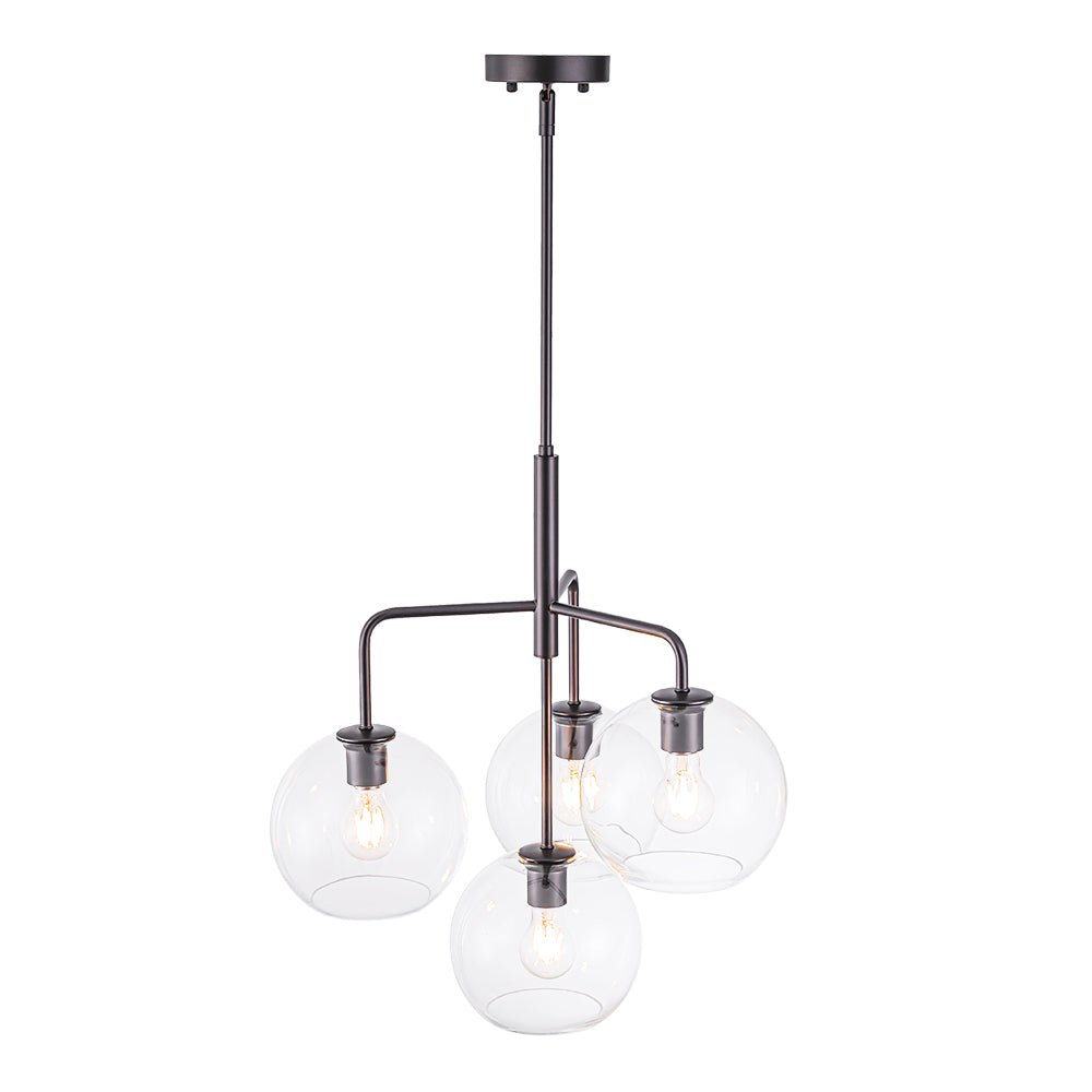 Jarnbrunx Modern Clear Bubble Hanging Sputnik Glass Chandelier