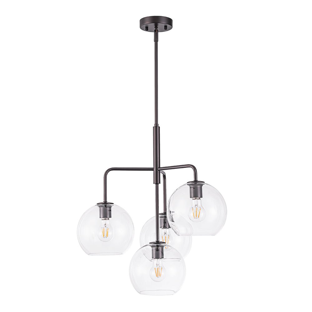 Jarnbrunx Modern Clear Bubble Hanging Sputnik Glass Chandelier