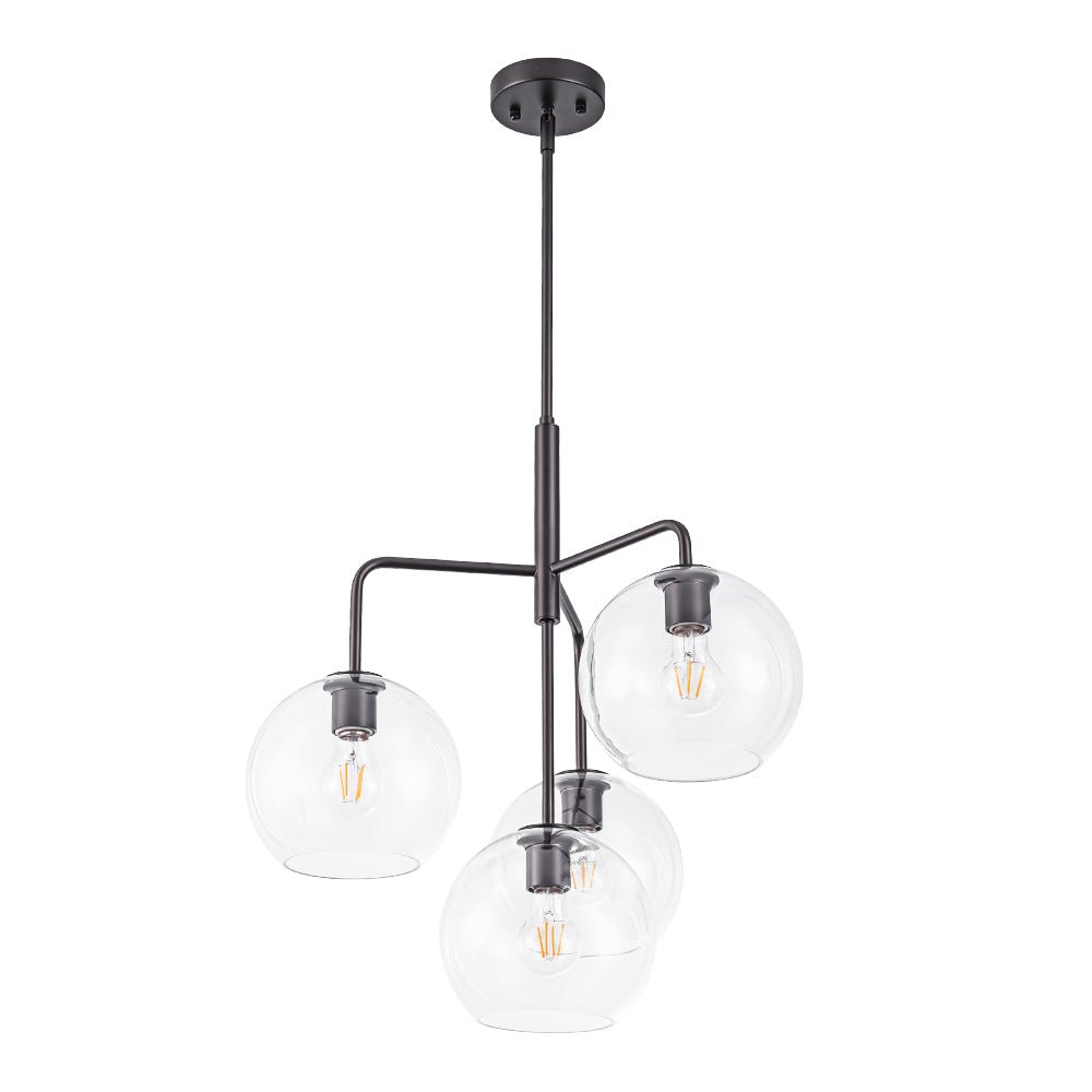 Jarnbrunx Modern Clear Bubble Hanging Sputnik Glass Chandelier