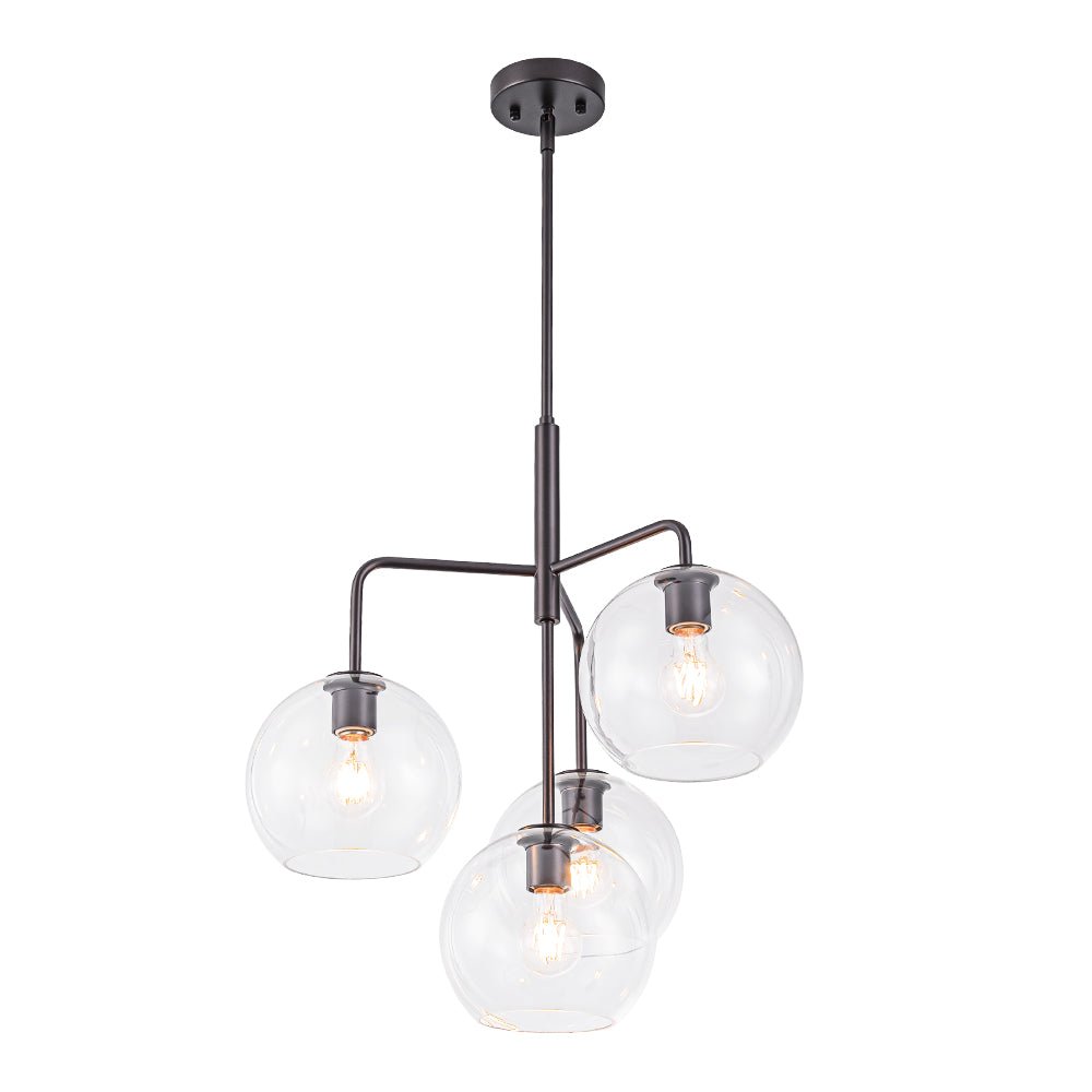 Jarnbrunx Modern Clear Bubble Hanging Sputnik Glass Chandelier