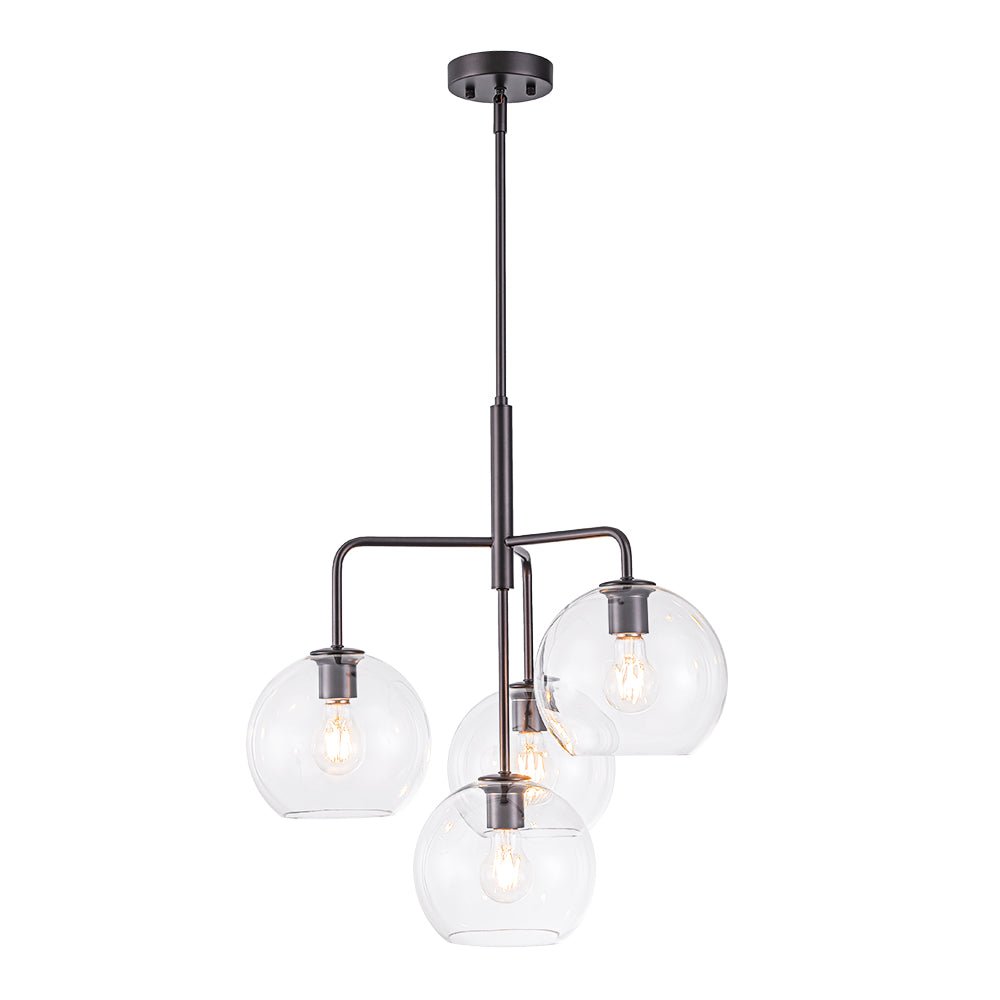 Jarnbrunx Modern Clear Bubble Hanging Sputnik Glass Chandelier