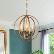 Kvennuvo Modern Geometric Globe Metal Pendant Light
