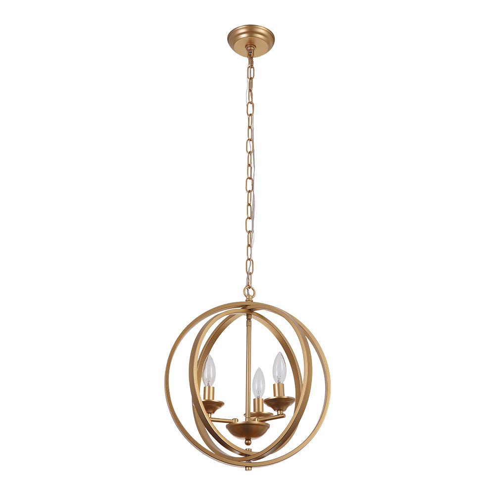 Kvennuvo Modern Geometric Globe Metal Pendant Light