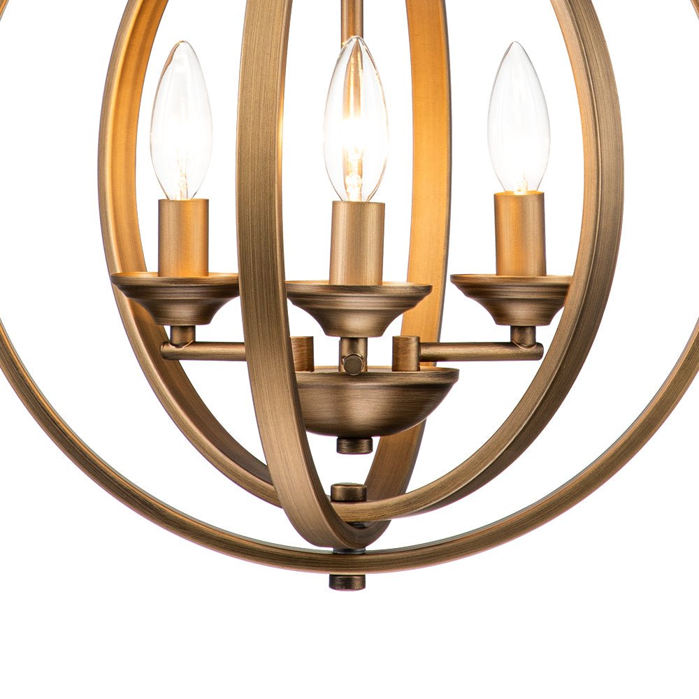 Kvennuvo Modern Geometric Globe Metal Pendant Light