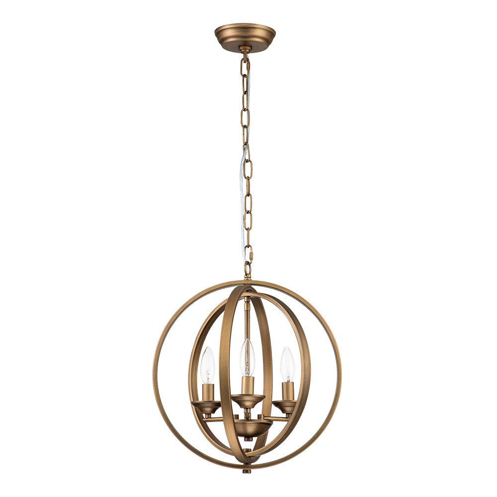 Kvennuvo Modern Geometric Globe Metal Pendant Light