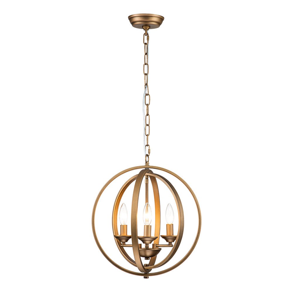 Kvennuvo Modern Geometric Globe Metal Pendant Light