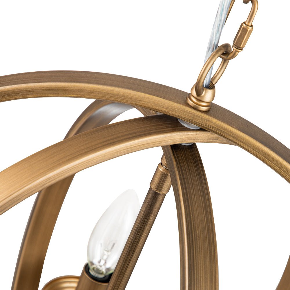 Kvennuvo Modern Geometric Globe Metal Pendant Light