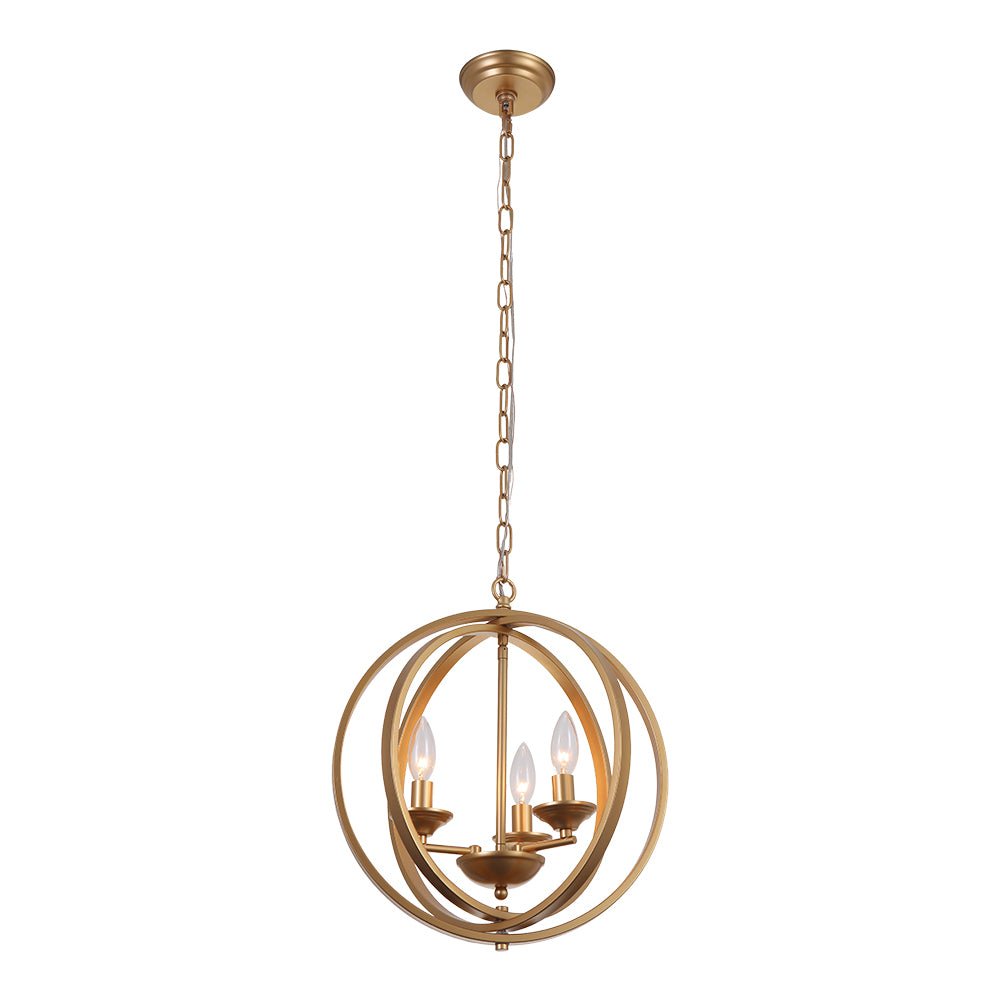 Kvennuvo Modern Geometric Globe Metal Pendant Light