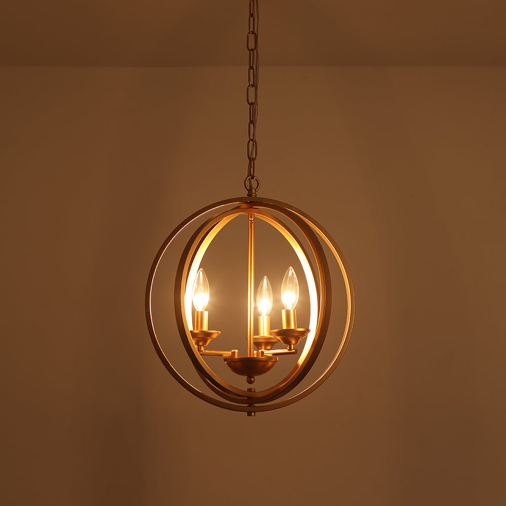 Kvennuvo Modern Geometric Globe Metal Pendant Light