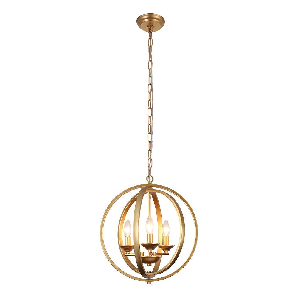 Kvennuvo Modern Geometric Globe Metal Pendant Light