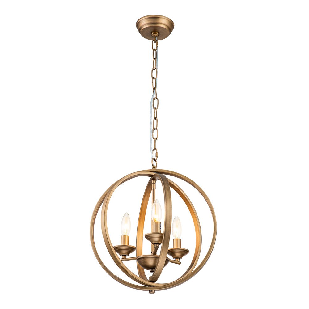 Kvennuvo Modern Geometric Globe Metal Pendant Light