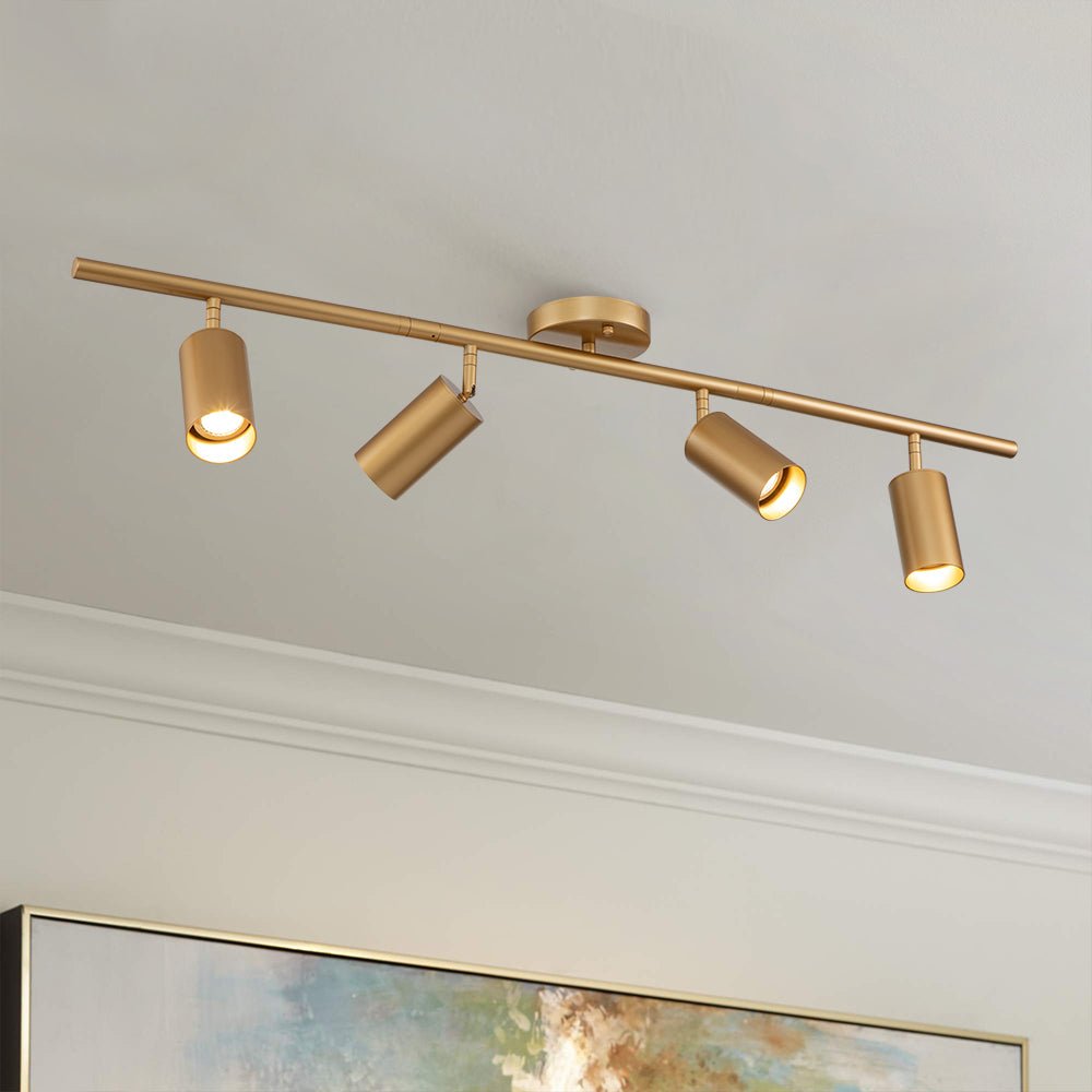 Lorina Modern Linear Metal Semi Flush Track Light