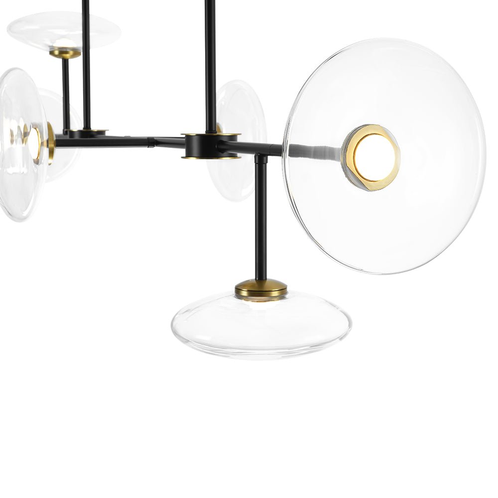 Vatnuvum Modern Dimmable LED Linear Clear Glass Chandelier