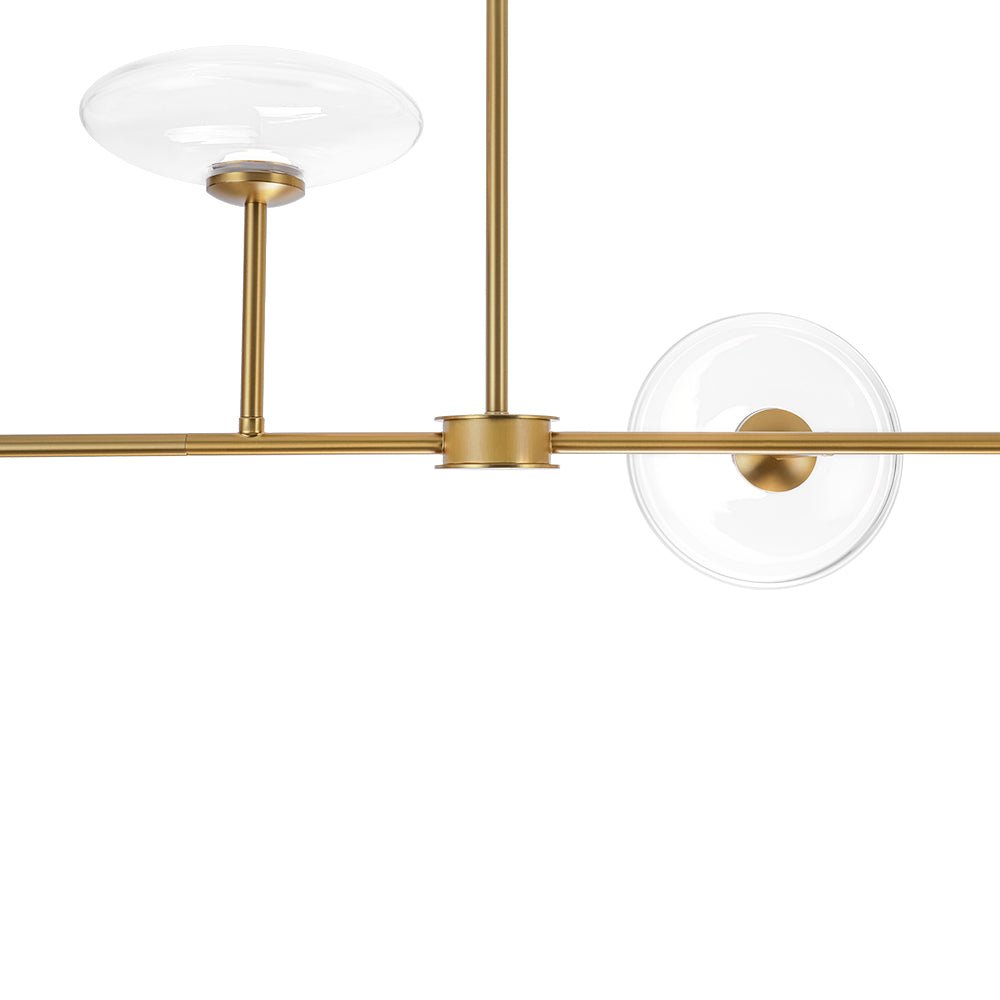 Vatnuvum Modern Dimmable LED Linear Clear Glass Chandelier