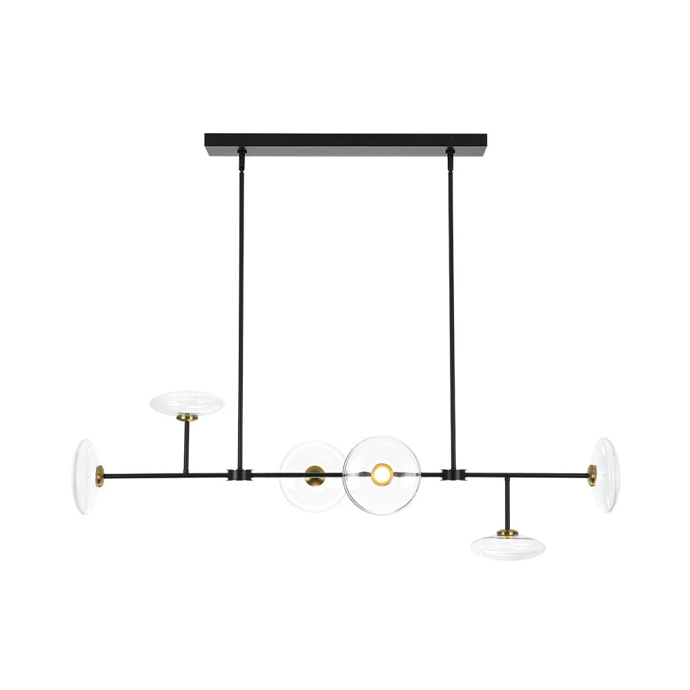 Vatnuvum Modern Dimmable LED Linear Clear Glass Chandelier