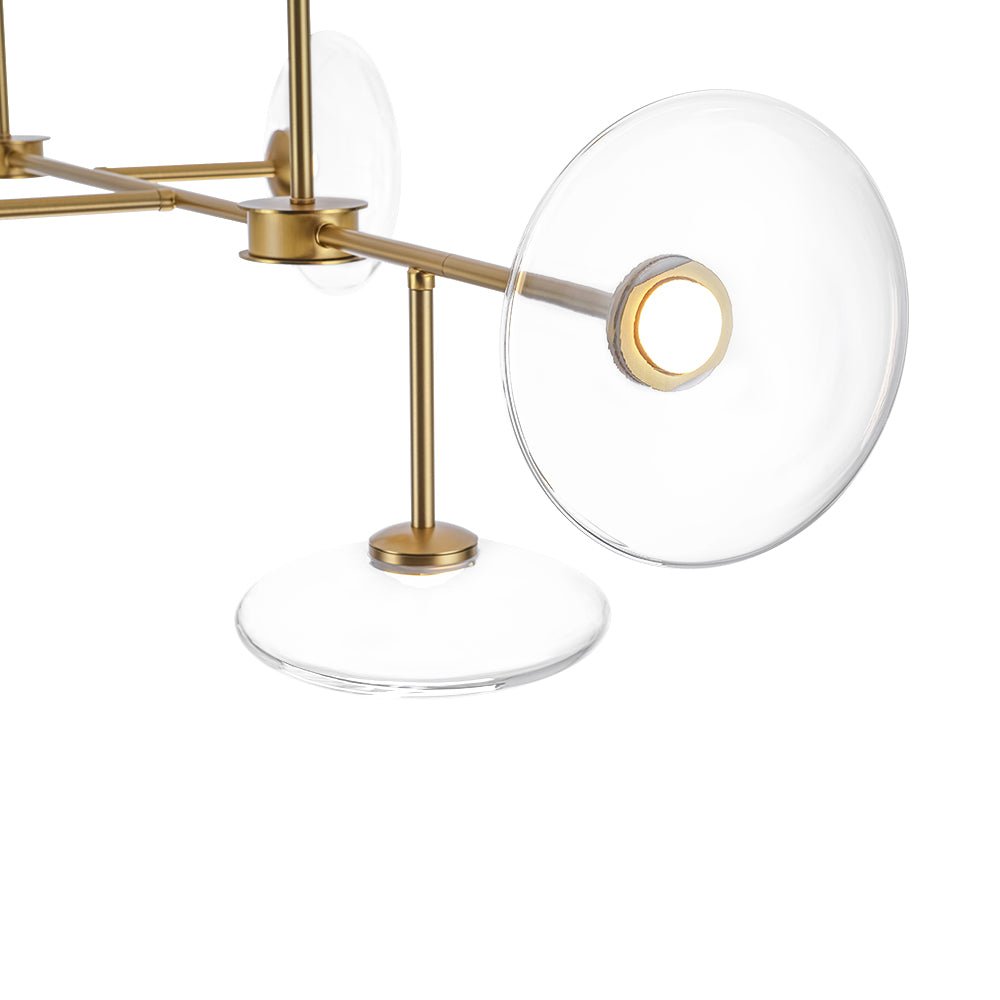 Vatnuvum Modern Dimmable LED Linear Clear Glass Chandelier