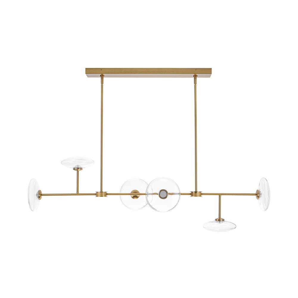 Vatnuvum Modern Dimmable LED Linear Clear Glass Chandelier