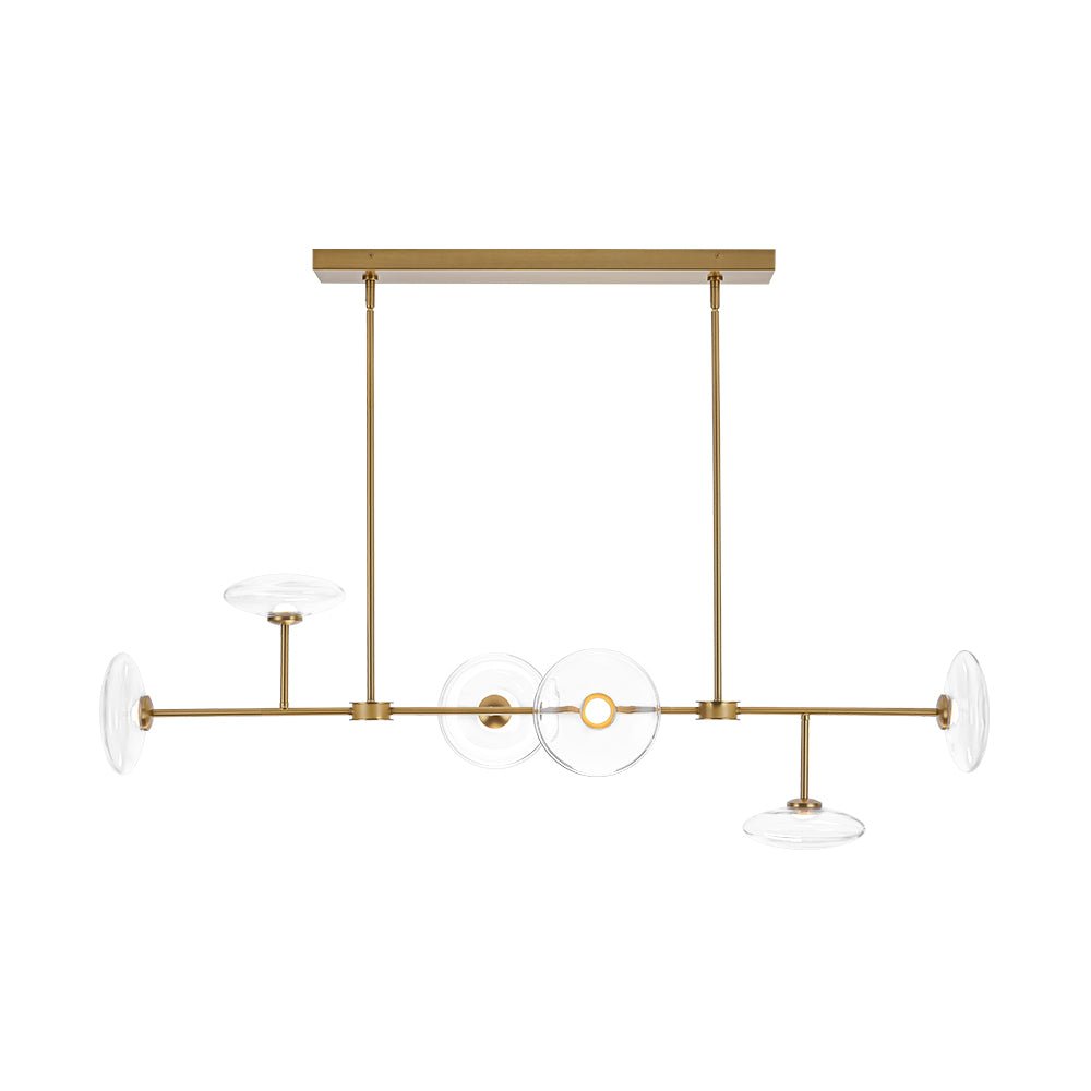 Vatnuvum Modern Dimmable LED Linear Clear Glass Chandelier