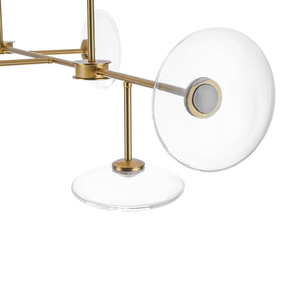 Vatnuvum Modern Dimmable LED Linear Clear Glass Chandelier