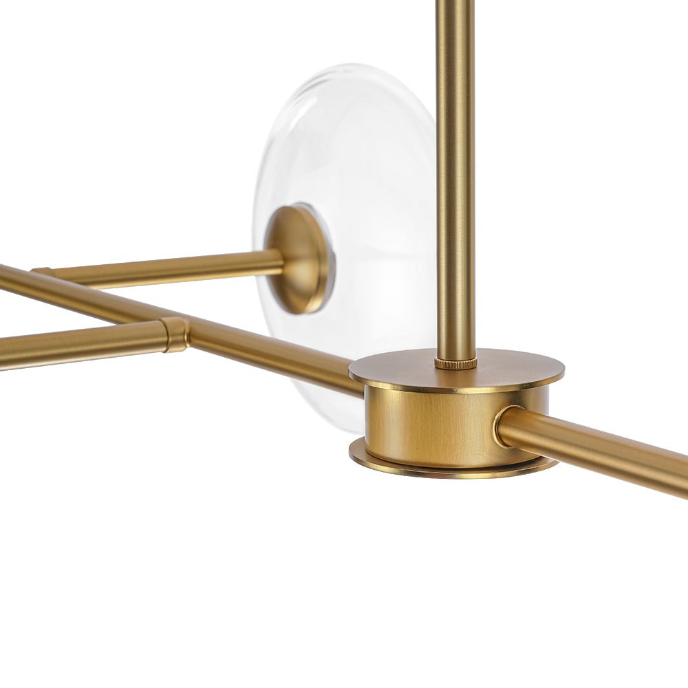 Vatnuvum Modern Dimmable LED Linear Clear Glass Chandelier